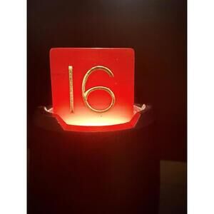 Bakelite Catalin Red Backgammon Doubling Cube Marbled 1”